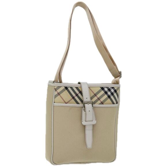 Burberry Nova Check Shoulder Bag Canvas Beige - Picture 1 of 16